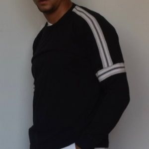 Urban Outfitters Black and White Striped Sweater Men’s Medium